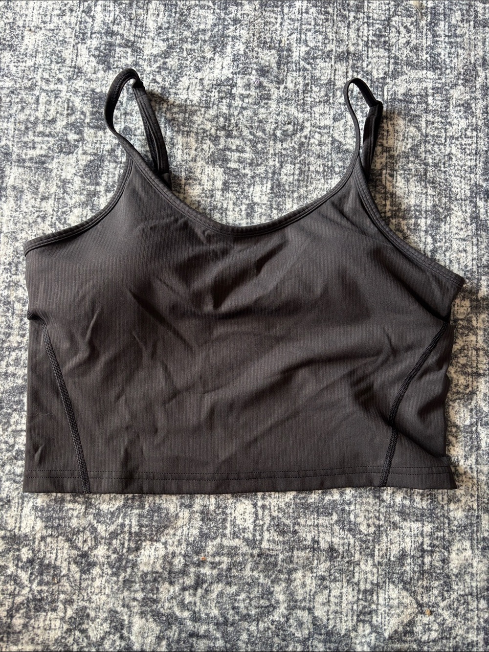 Lululemon Women’s Wunder Train U-Neck Strappy Ribbed Tank Top - sz 10 - black